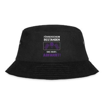 Führerschein Bestanden: ABFAHRT! - Bucket Hat - Schwarz - Vorne - Lela (165cm)