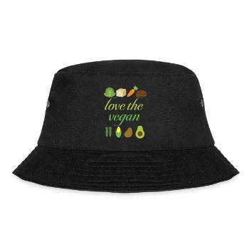 Love the vegan - Bucket Hat - black - Front - Lela (165cm)