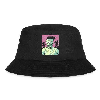 Cartoon: Strong Japanese Anime Fans and Buddies - Bucket Hat - black - Front - Lela (165cm)