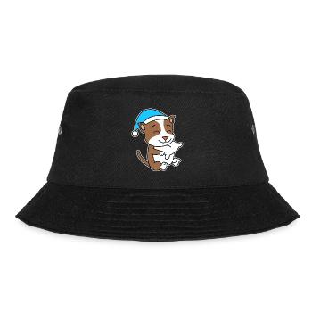 Staffordshire Bullterrier Schlafen Müdigkeit Hund - Bucket Hat - Schwarz - Vorne - Lela (165cm)