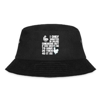 Silkie Huhn Lustige Farm Tierliebhaber - Bucket Hat - Schwarz - Vorne - Lela (165cm)