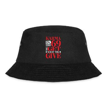 Karma Is Like 69, You Get What You Give 16 - Bucket Hat - Schwarz - Vorne - Lela (165cm)