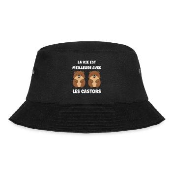 Humour petit castor - Bob - noir - Devant - Lela (165cm)