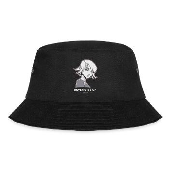 Niemals aufgeben, Anime Manga Cartoon Frau - Bucket Hat - Schwarz - Vorne - Lela (165cm)