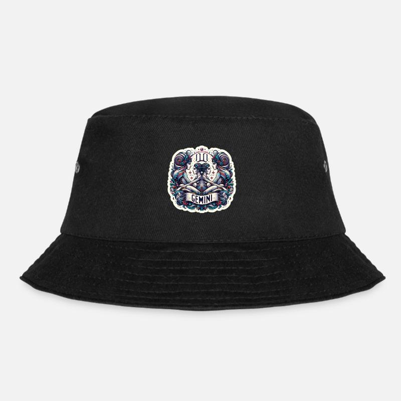 Sternzeichen Zwilling - Bucket Hat - Schwarz
