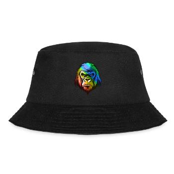 Gorilla Head Colorful - Bucket Hat - black - Front - Lela (165cm)