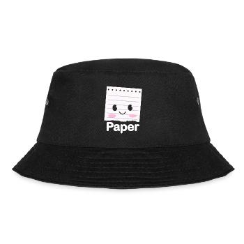 Rock Paper Scissors Funny Group Kawaii - Bucket Hat - black - Front - Lela (165cm)