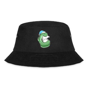 Snake with pillow and sleepy cap - Bucket Hat - black - Front - Lela (165cm)