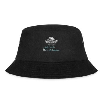 Suche Nach Der Wahrheit Life Balance Ufo Alien - Bucket Hat - Schwarz - Vorne - Lela (165cm)