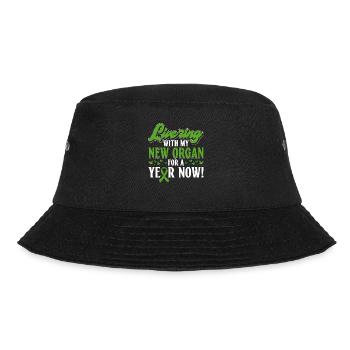 Leber Organ 1 Jahr Transplantation Organspende - Bucket Hat - Schwarz - Vorne - Lela (165cm)