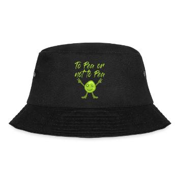 Pea Joke Vegetarian Vegan Peas - Bucket Hat - black - Front - Lela (165cm)