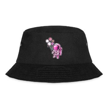 Astronaut Holding Planet Balloons Solar System - Bucket Hat - black - Front - Lela (165cm)