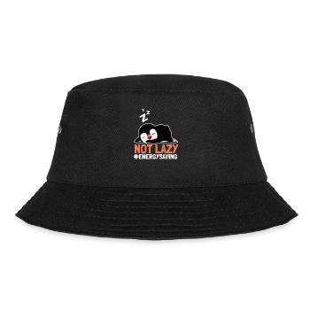Not Lazy Energysaving Seevogel Königspinguin - Bucket Hat - Schwarz - Vorne - Lela (165cm)
