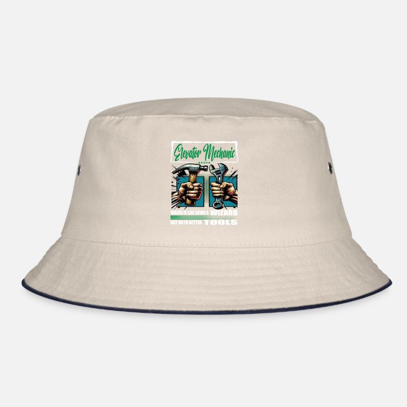 Elevator mechanic profession saying worker Bucket Hat