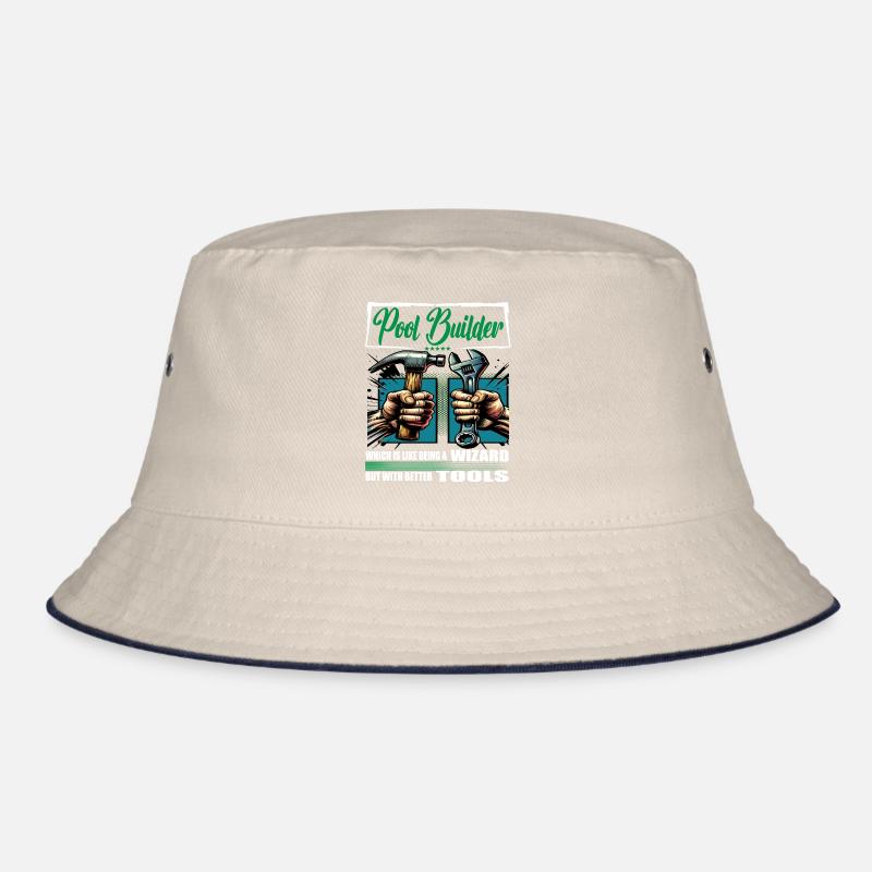 Pool Builder Profession Saying Worker Bucket Hat