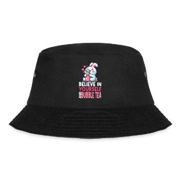 Kawaii Rabbit Bubble Tea Croyez en vous - Bob - noir - Devant - Lela (165cm)