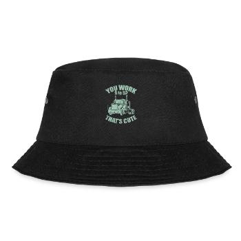 you work 9 to 5? That's cute LKW-Fahrer - Bucket Hat - Schwarz - Vorne - Lela (165cm)