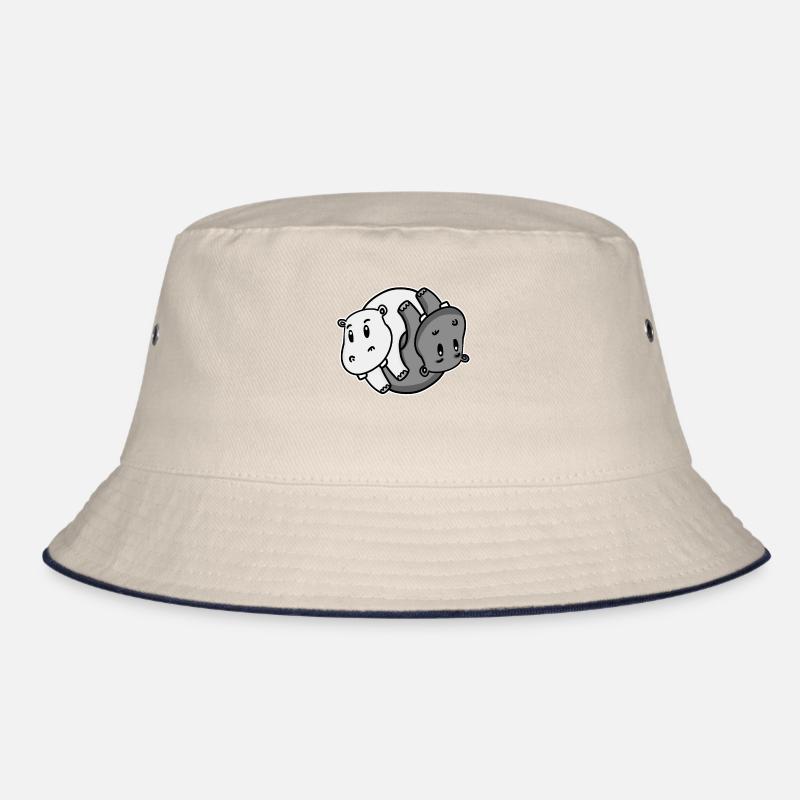 Yin Yang Nilpferd Bucket Hat