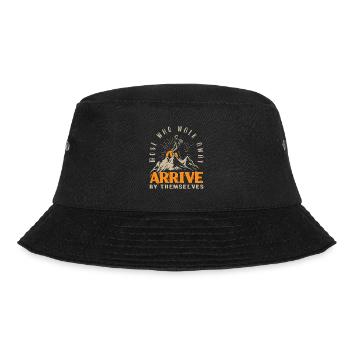 Funny Hiking Gift - Bucket Hat - black - Front - Lela (165cm)