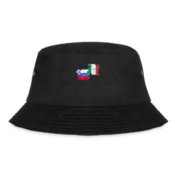 Slowenien Italien Vintage Flagge Italiener Slowene - Bucket Hat - Schwarz - Vorne - Lela (165cm)