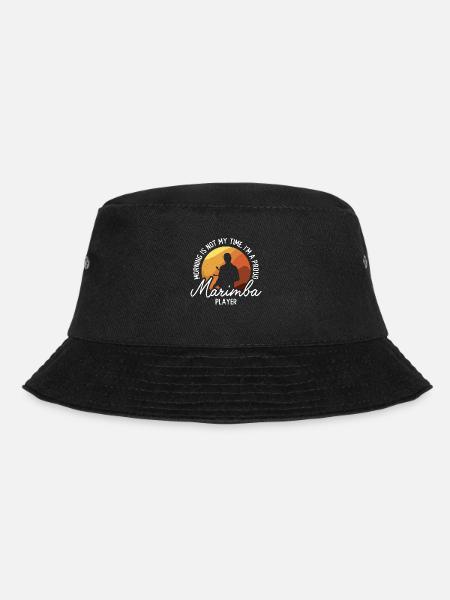 Marimba Player Morning Is Not My Time Vibraphone - Bucket Hat - Schwarz