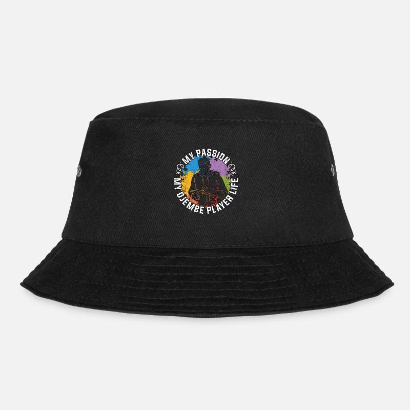 Djembe Player My Passion My Djembe Player Drummer - Bucket Hat - Schwarz