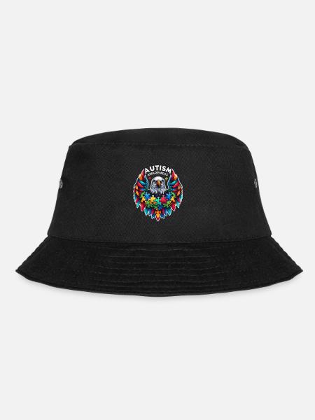 Autism Awareness puzzles piece - Bucket Hat - Schwarz