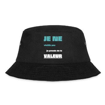 Männer, Frauen, Humorvoll, Humorvolles T-Shirt-Geschenk - Bucket Hat - Schwarz - Vorne - Lela (165cm)