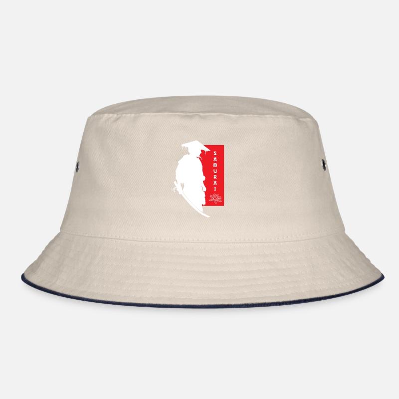 Samurai Flower Warrior Peace of Mind Art Bucket Hat