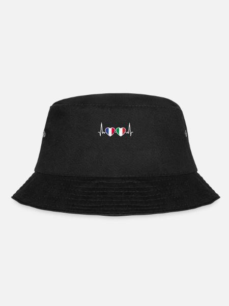 France Italie Vintage Heartbeat drapeau - Bob - noir