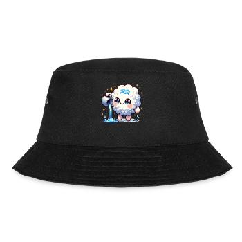 Aquarius Zodiac Sign Kawaii Character Birthday - Bucket Hat - black - Front - Lela (165cm)