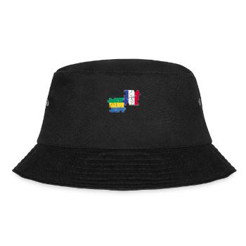 Gabon France Vintage Flag Gabonese - Bucket Hat - black - Front - Lela (165cm)