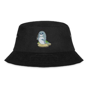 Seal Teacher Book School - Bucket Hat - black - Front - Lela (165cm)