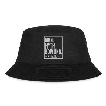 Man Myth Bowling Legend - Bucket Hat - Schwarz - Vorne - Lela (165cm)