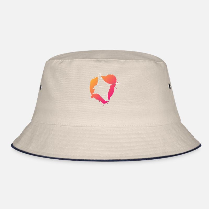 Bunter Rochen Aqua Kunstwerk Geschenk Bucket Hat