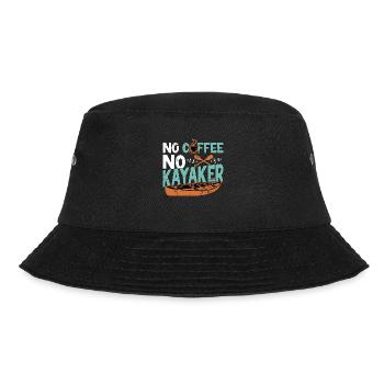 Kayaker No Coffee No Kayaker Kayaking Coffee Lover - Bucket Hat - Schwarz - Vorne - Lela (165cm)