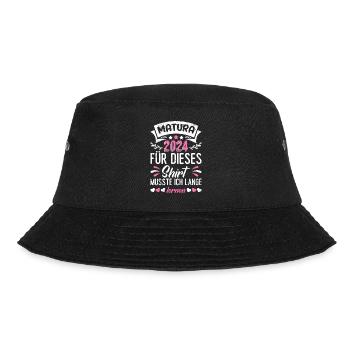 Maturantinnen Für dieses Shirt Musste ich Lernen - Bucket Hat - Schwarz - Vorne - Lela (165cm)