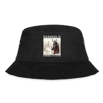 Krampus mask | Krampus costume Kramperl | - Bucket Hat - black - Front - Lela (165cm)