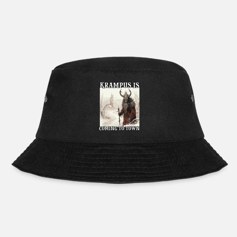 Krampus Maske | Krampus Kostüm Kramperl | - Bucket Hat - Schwarz