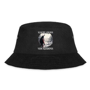 Krampus T Dämonischer Weihnachtsmann Kramperl - Bucket Hat - Schwarz - Vorne - Lela (165cm)