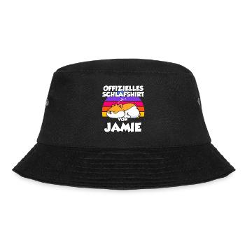 Offizielles Schlafshirt Von Jamie - Bucket Hat - Schwarz - Vorne - Lela (165cm)