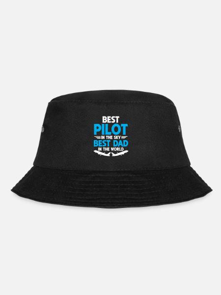 Pilot Quote Flight Lover Aircraft Aviation - Bucket Hat - Schwarz