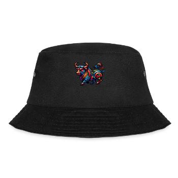 Ox Tattoo Tribal Chinese Zodiac - Bucket Hat - black - Front - Lela (165cm)
