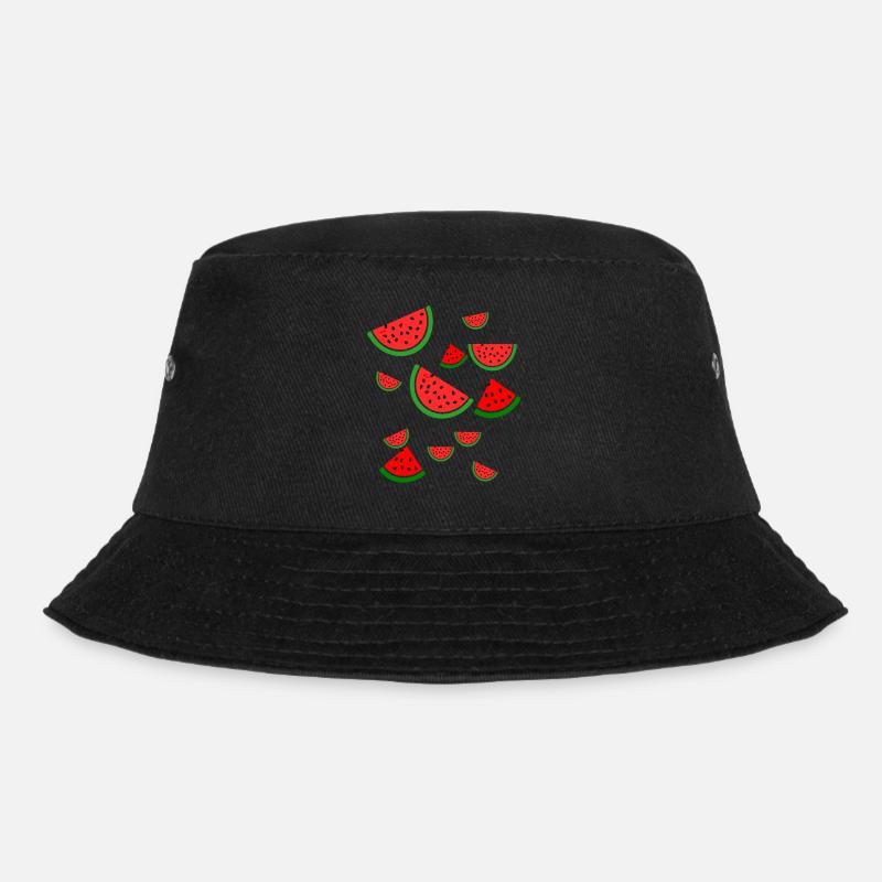 Wassermelone Melone - Bucket Hat - Schwarz