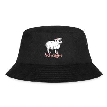 Chef Chefin Schaf Geschenk Schäfin Spruch - Bucket Hat - Schwarz - Vorne - Lela (165cm)