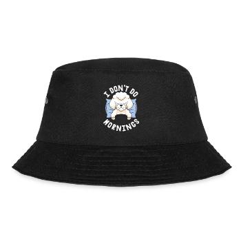 Pudel Witzig I Dont Do Mornings - Bucket Hat - Schwarz - Vorne - Lela (165cm)