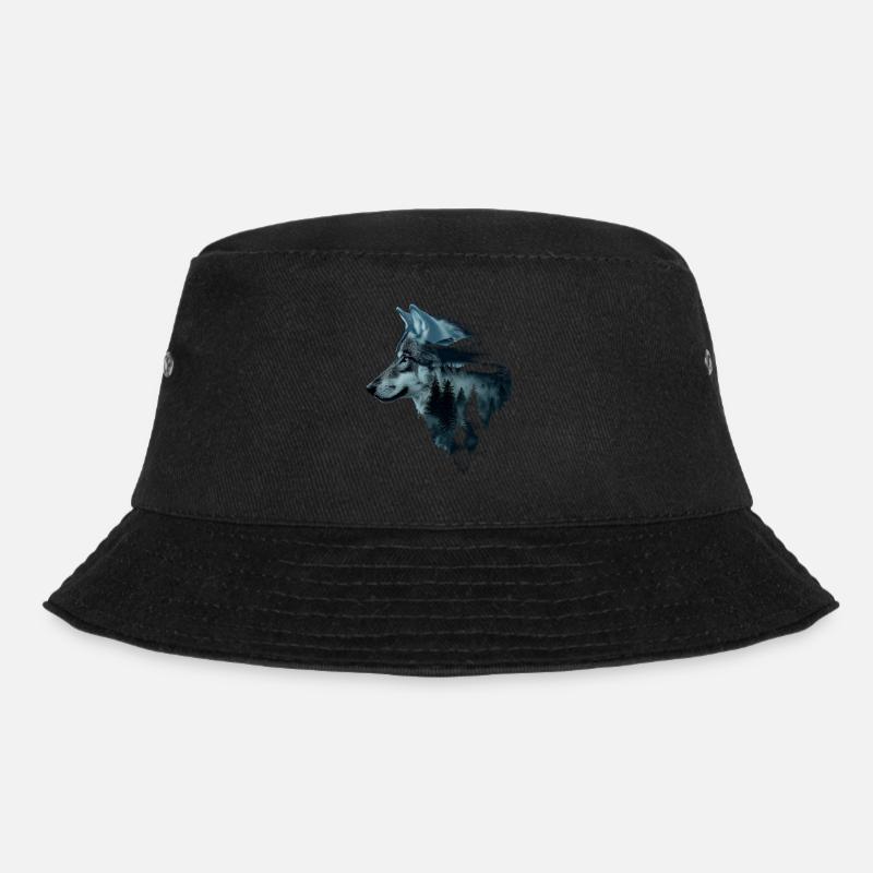 Loup Nature Camping randonnée cadeau - Bob - noir