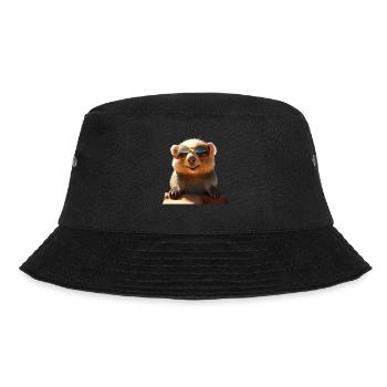 Wombat mit Sonnenbrille Australien Süße Wombats - Bucket Hat - Schwarz - Vorne - Lela (165cm)