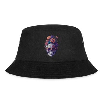 Tête de mort grenouille Floral champignon Vintage Cottagecore - Bob - noir - Devant - Lela (165cm)