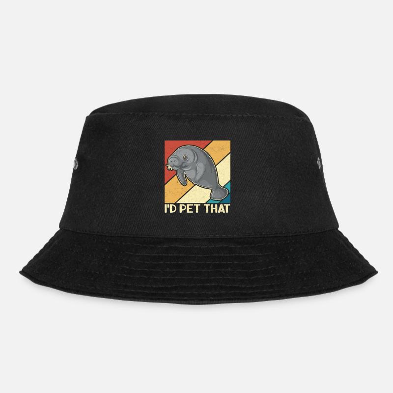 Manati Manatee Rundschwanzseekuh Seekuh Geschenk - Bucket Hat - Schwarz